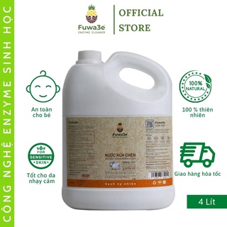 Nước rửa chén bát Fuwa3e hữu cơ Enzyme sinh học organic 3.8L an toàn bảo vệ da tay