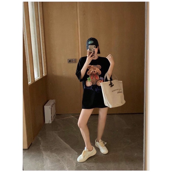 Áo Thun Đen Nam Nữ Tay Lỡ | Chuẩn From Rộng Mẫu Mới Thời Trang Hot