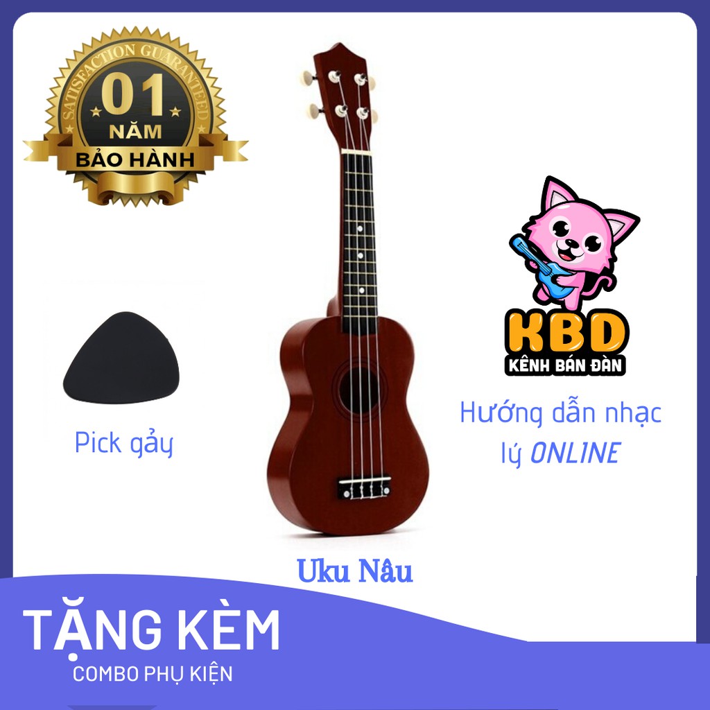 Đàn Ukulele soprano màu trơn KBD 33A15-Ti (Màu tím)