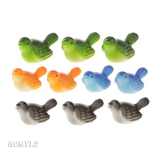 10 pcs Cute Cartoon Little Bird Miniature Landscape Bonsai Dollhouse Decor