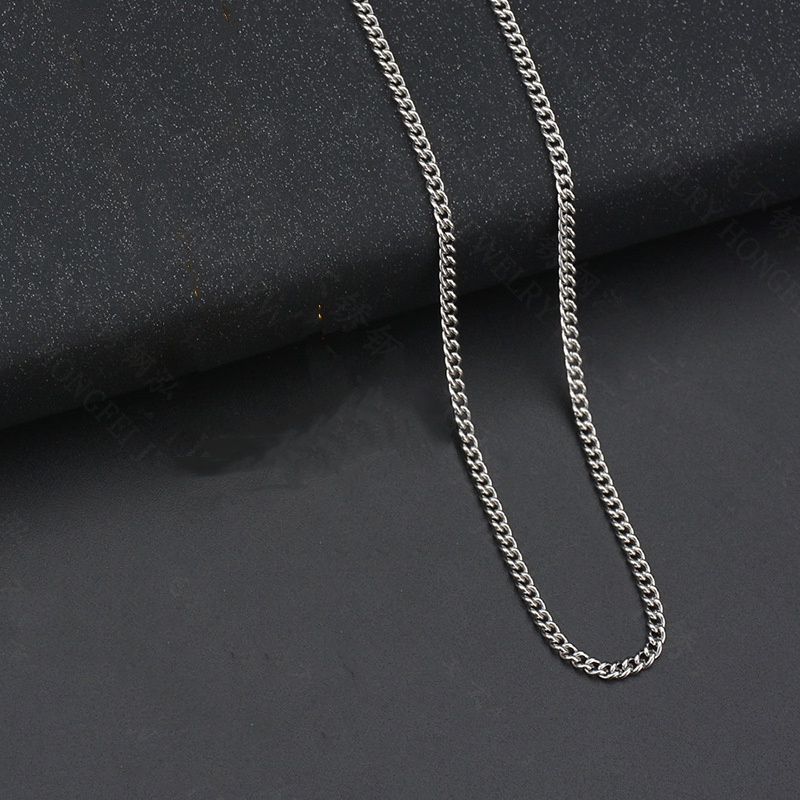 Vòng cổ Bằng Thép Không Gỉ 316L Màu Bạc Thời Trang Dành Cho Nam Và Nữ X043