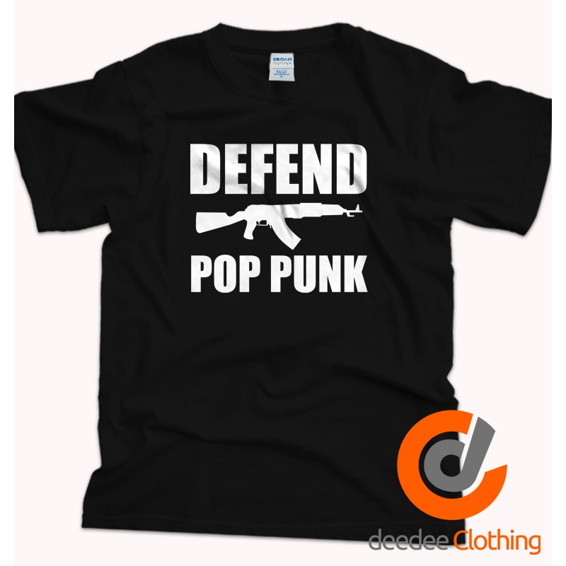 Áo Thun In Hình Defend Phong Cách Punk Pop Cá Tính