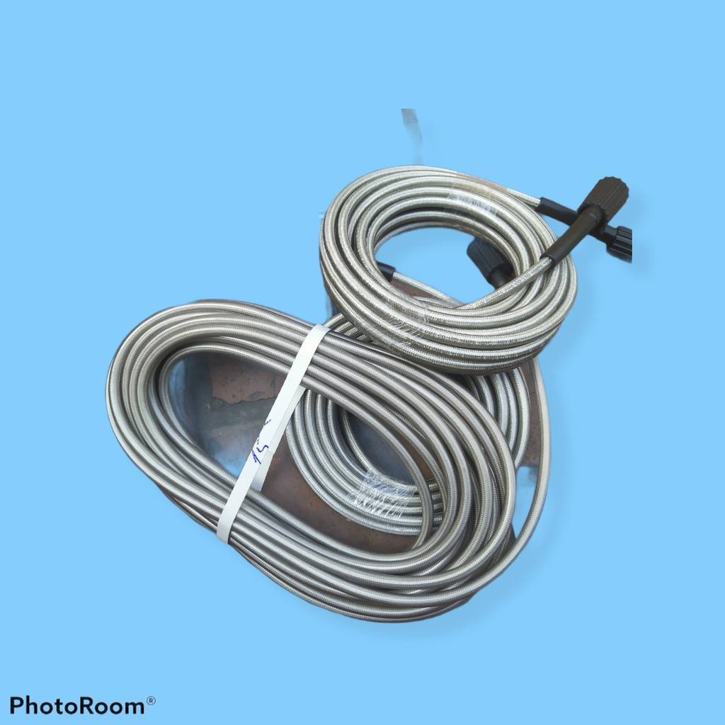 Cuộn dây rửa xe 10m,15m,20m cho máy bơm rửa áp lực cao ren trong 22mm