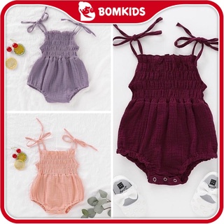 Bodysuit 2 dây bomkids chất đũi mềm mát cho bé yêu