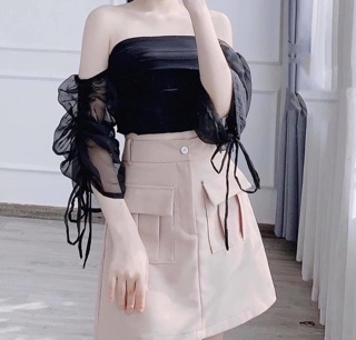 ÁO CROPTOP RỚT VAI