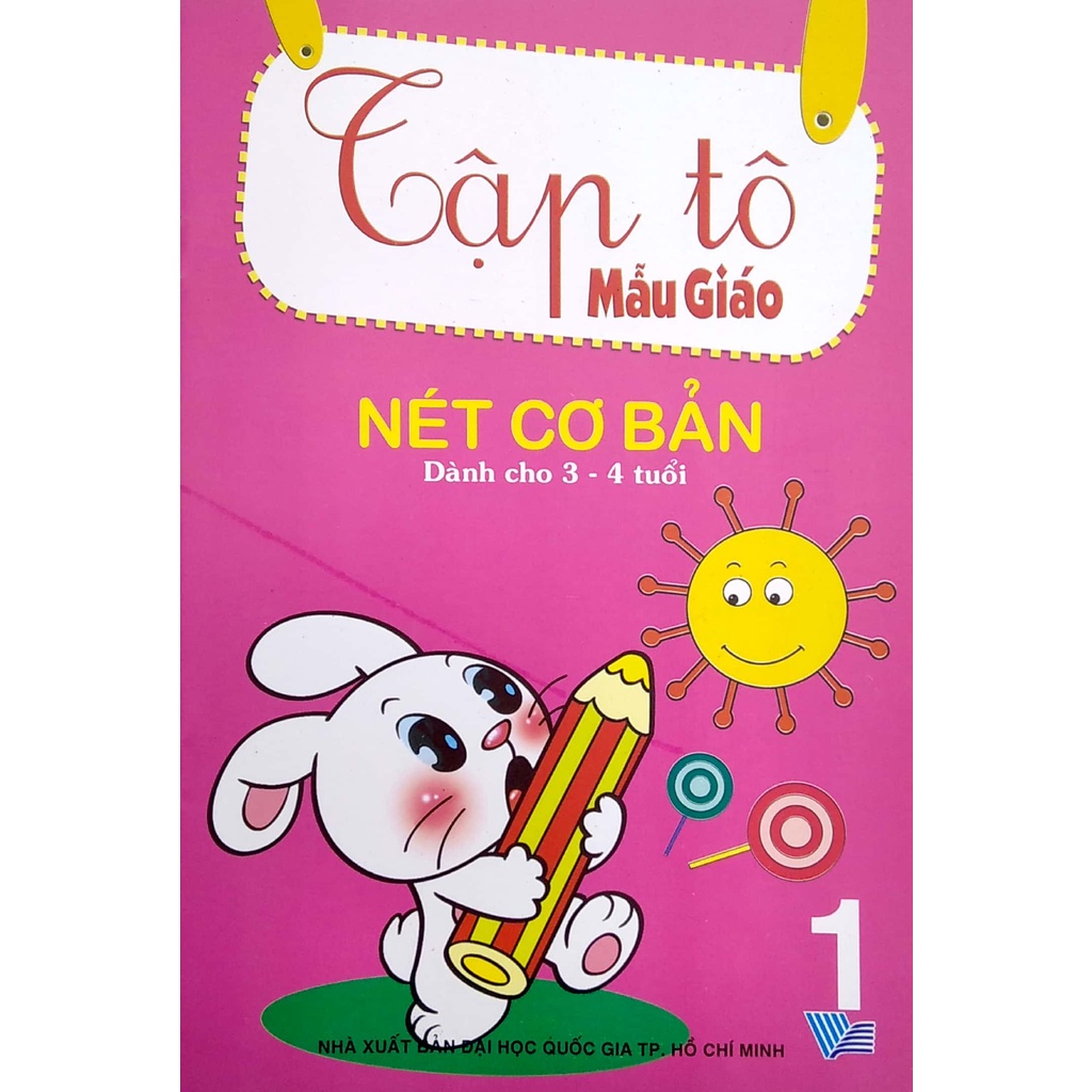 Sách Tập Tô Mẫu Giáo - Nét Cơ Bản 1 (Dành Cho 3-4 Tuổi)