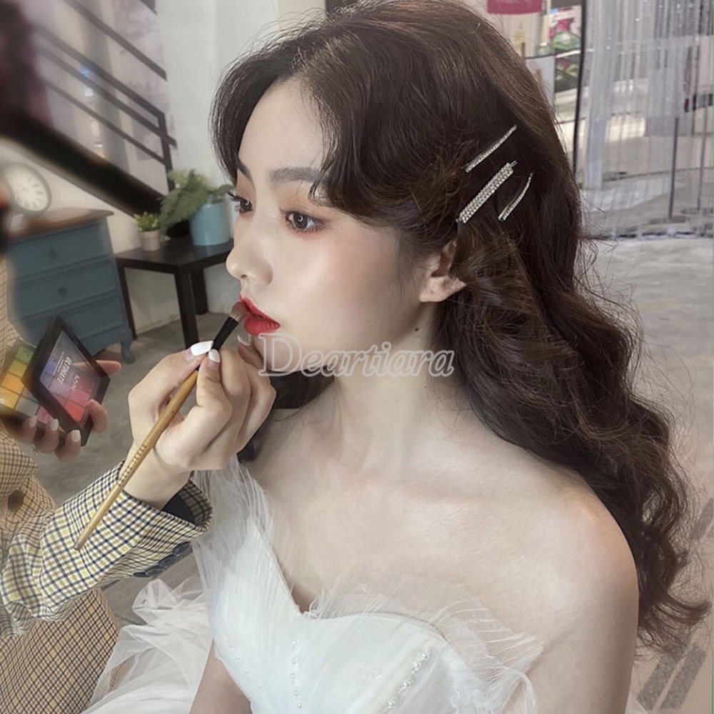 Cài Tóc Cô Dâu Đính Đá Lấp Lánh 3 Hàng