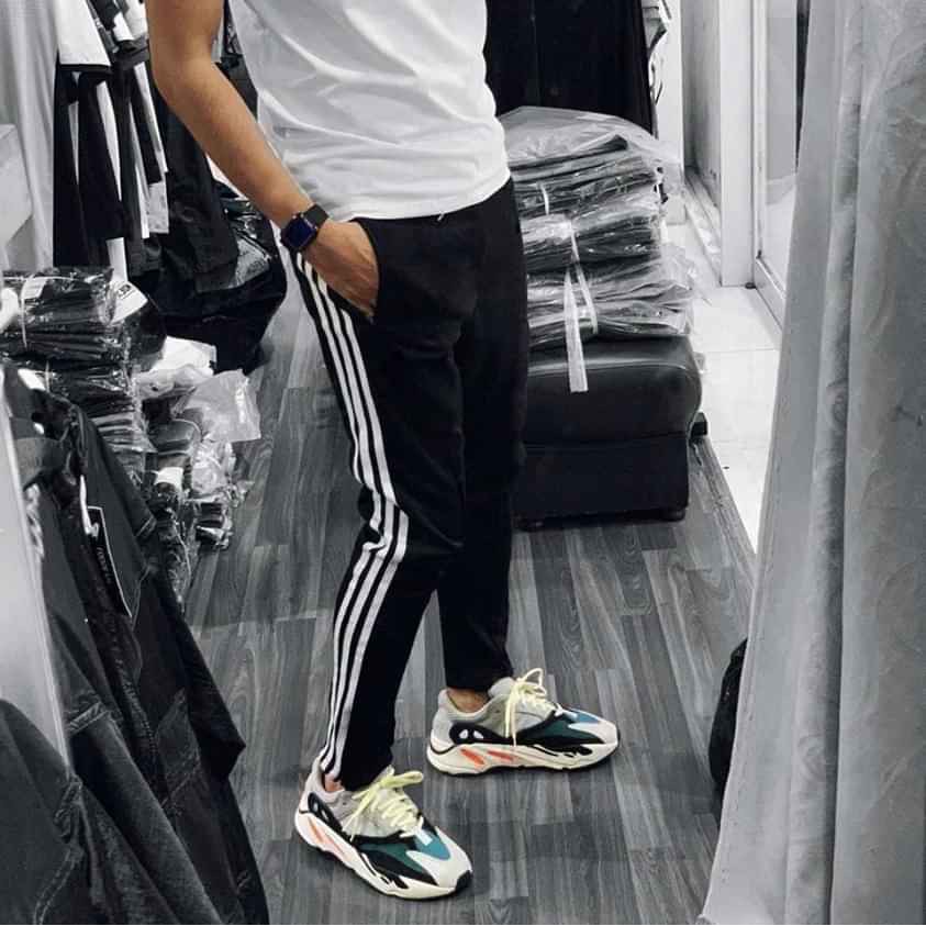 QUẦN JOGGER NỈ NAM NỮ PHỐI SỌC MÀU ĐEN ĐỎ XÁM PHONG CÁCH THỂ THAO HÀN QUỐC DÁNG DÀI 2021  2021