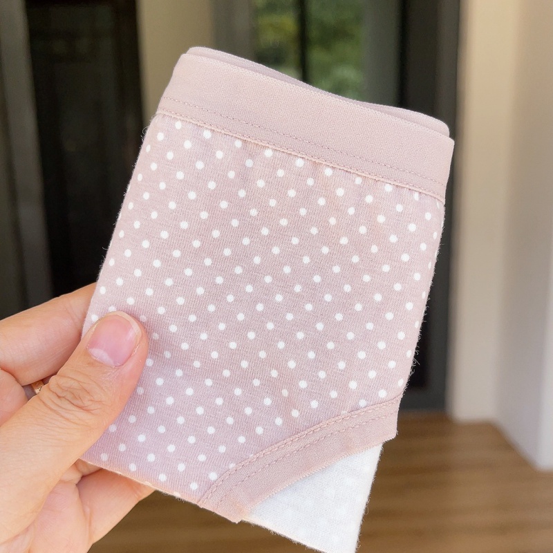 1 Quần Lót Cotton Đáy Tam Giác Chấm Bi Dễ Thương Và Ngọt Ngào Dành Cho Bạn Gái Tuổi Teen