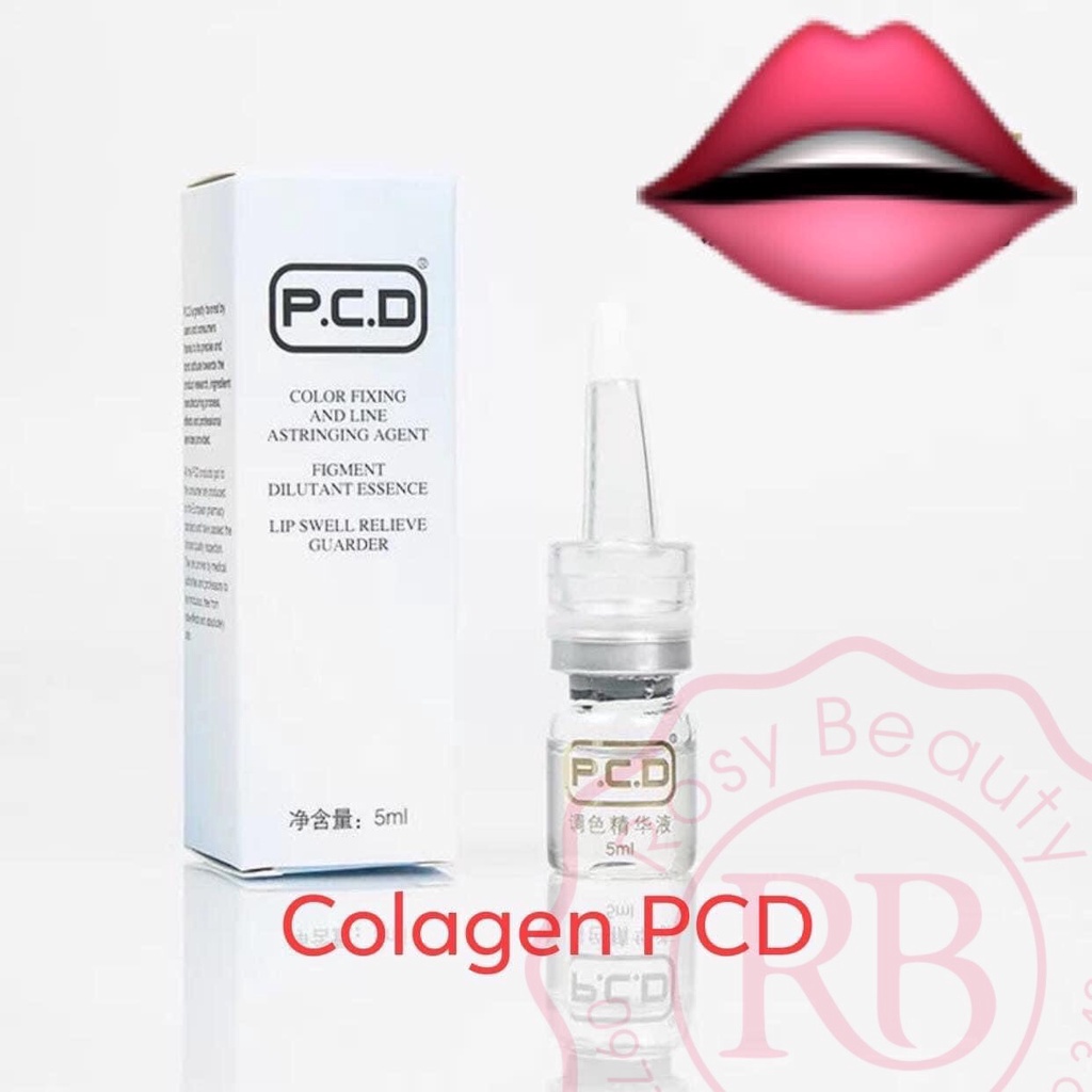 Colagen PCD phủ bóng môi dưỡng môi căng bóng Rosy Beauty