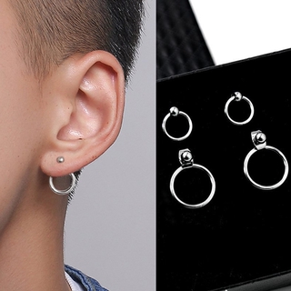 Khuyên Tai Tròn Bằng Thép Titan Cho Nam Và Nữ