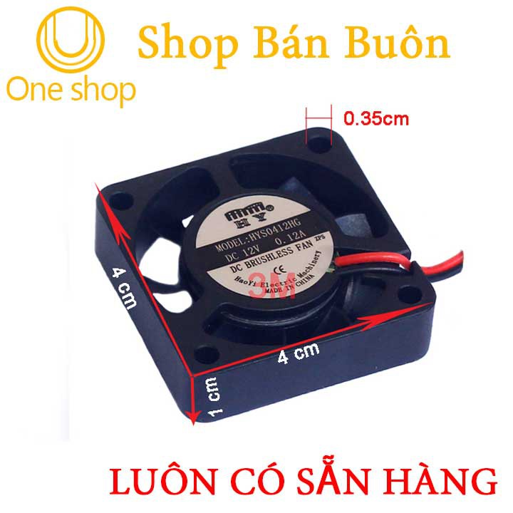 Quạt Tản Nhiệt Mini 4x4x1cm 12VDC