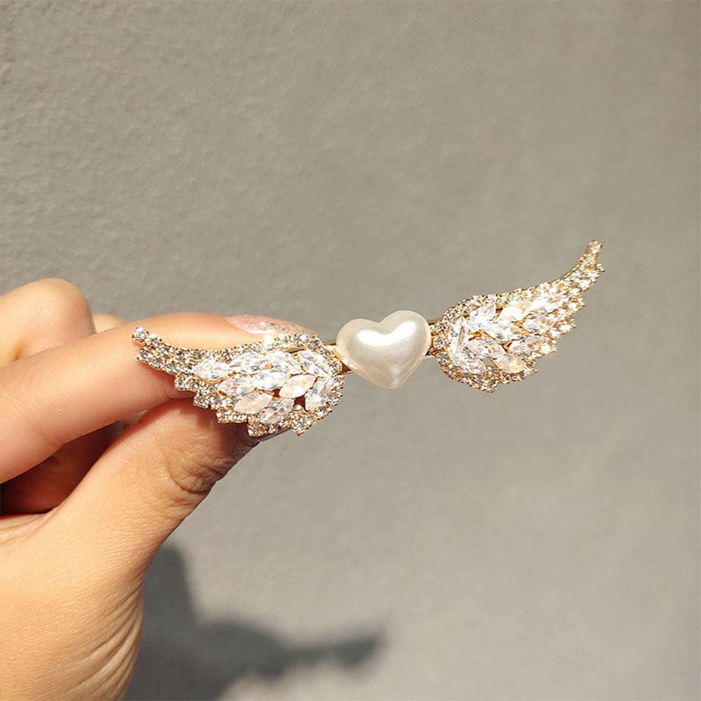 Kẹp Tóc Hình Cánh Thiên Thần / Trái Tim Xinh Xắn WMES15H Cho Nữ|Kẹp Mỏ Vịt Chuyên Dụng Chất Lượng Cao