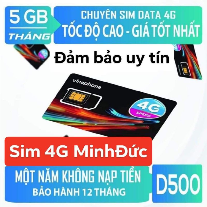 Sim 4G miễn phí 1 năm sử dụng không cần nạp tiền  Bảo Hành 12 tháng 1 đổi 1