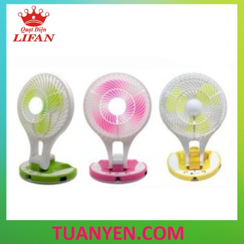 QUẠT mini LIFAN 3 CÁNH JR-5580 ( LOẠI 1 ) SIÊU MÁT 2 CẤP ĐỘ - CÓ ĐÈN CỰC SÁNG 2 CẤP ĐỘ - BTC10