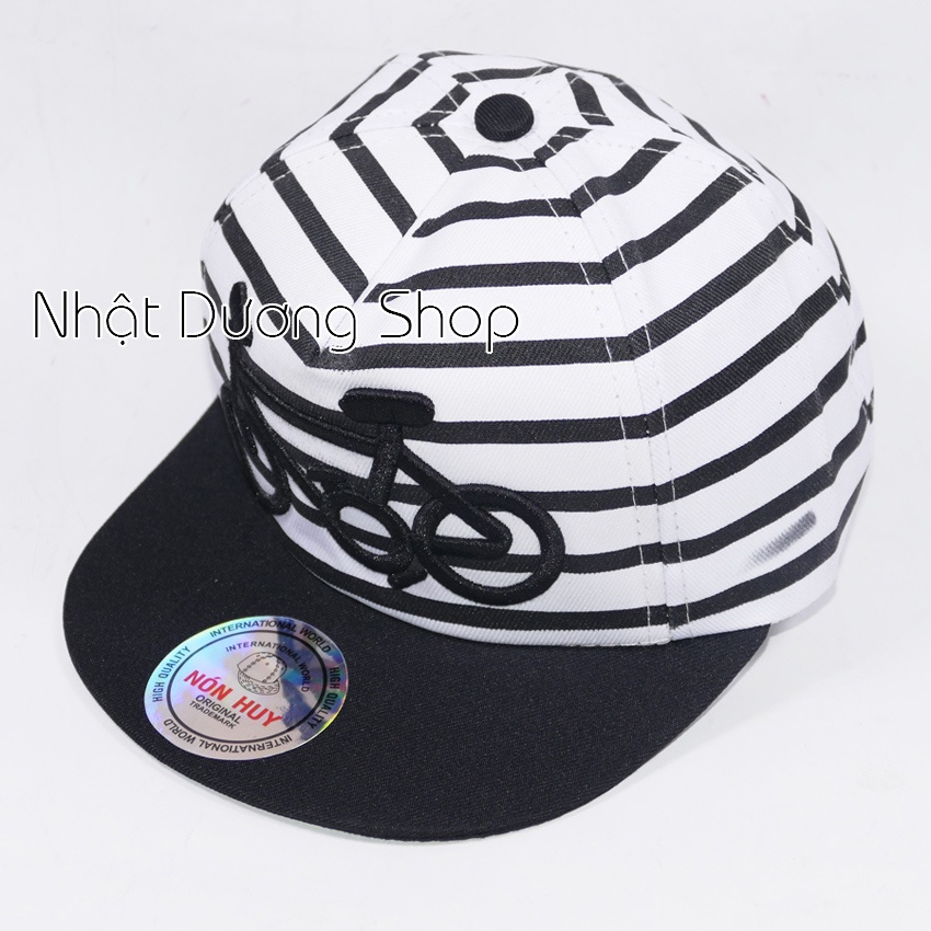 [ Hình thật ]Nón hiphop nhí cho trẻ em Xe đạp - chất liểu vải Sam Sung &amp; Cotton cao cấp tạo cảm giác êm ái cho bé