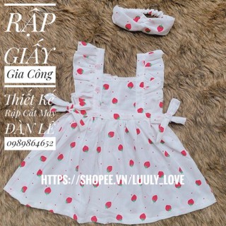 987 rập rập cắt may may váy cho bé gái