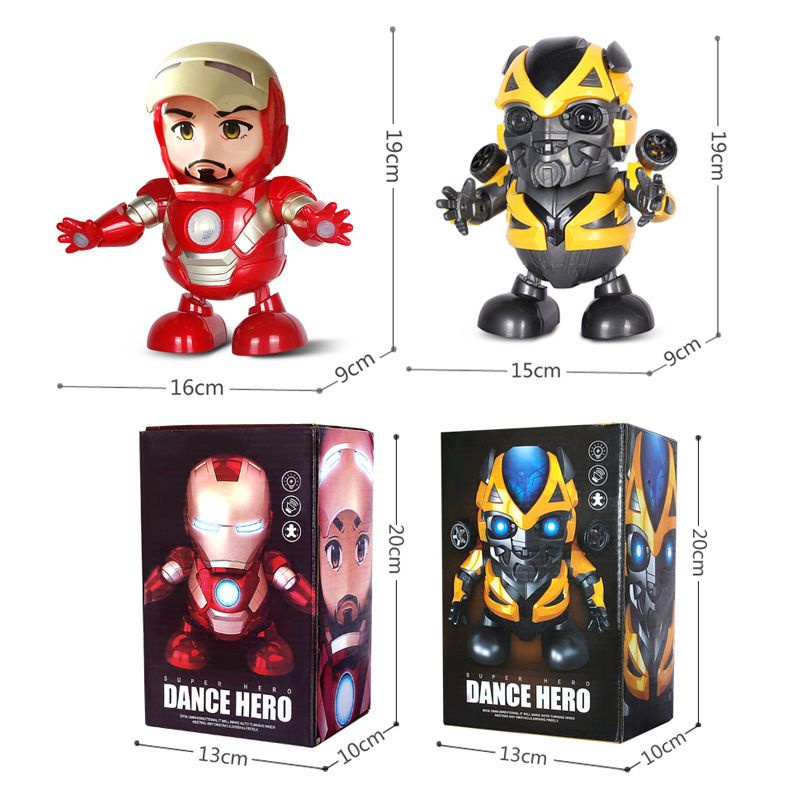 Robot đồ chơi nhẩy múa, nhạc, đèn led cho bé (tặng pin)