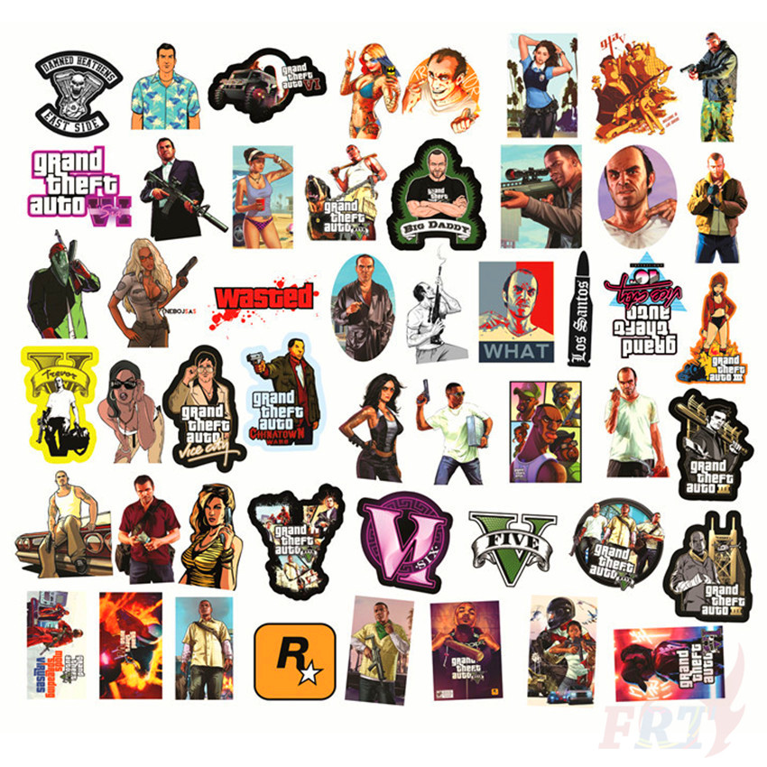 ❉ Grand Theft Auto GTA - Series 02 Rockstar Games Stickers ❉ 50Pcs/Set Waterproof  DIY Fashion Doodle Decals Stickers