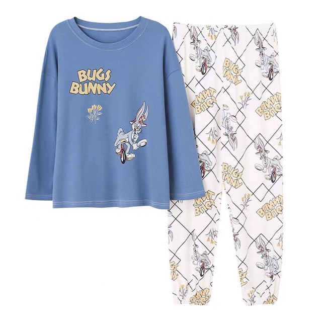COTTON POLY KHÔNG CỔ TAY DÀI QUẦN DÀI