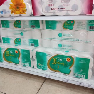 Giấy vệ sinh Hà Nội Silk có lõi và không lõi (10 cuộn) (hàng chuẩn dai, mịn, đẹp)