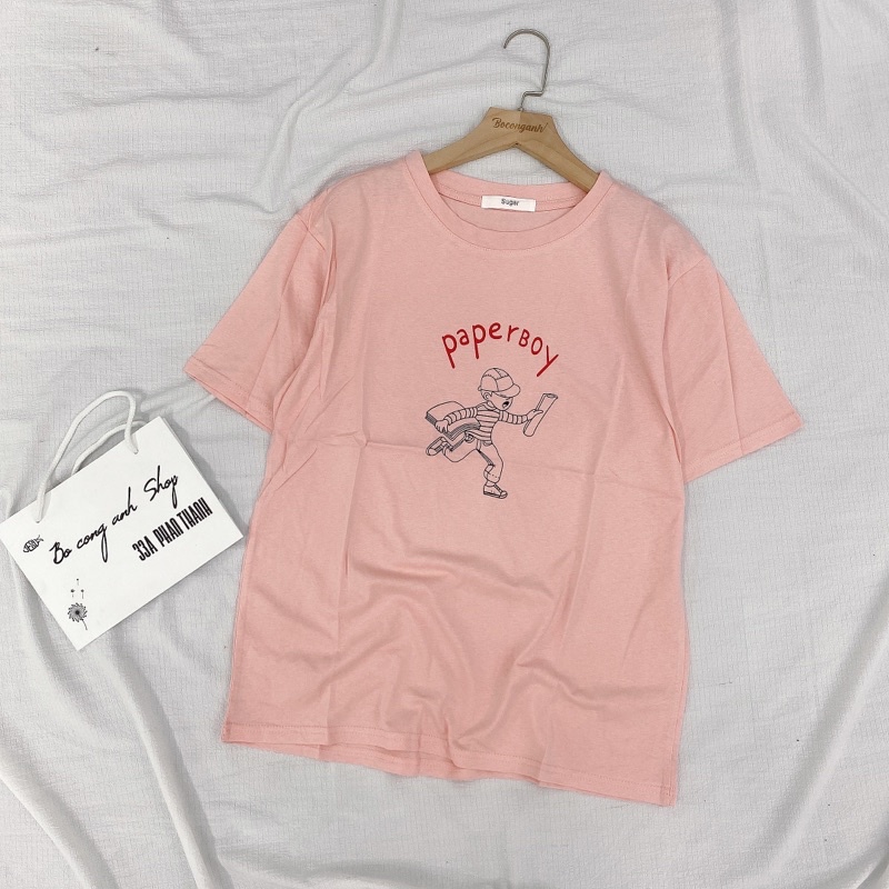 Áo Thun Paperboy HB081 Form Rộng Hàng Quảng Châu Thun Mịn Mỏng Mát