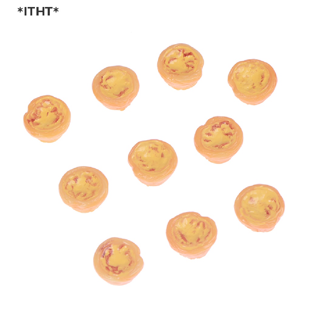 Bộ 10 Mô Hình Bánh Trứng Mini Bằng Nhựa Resin Trang Trí Điện Thoại