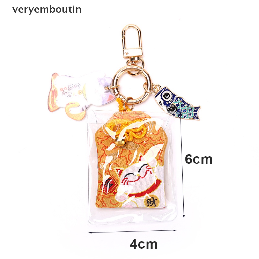 1 Móc Khóa May Mắn Omamori Maneki Neko Dispel Misfortune