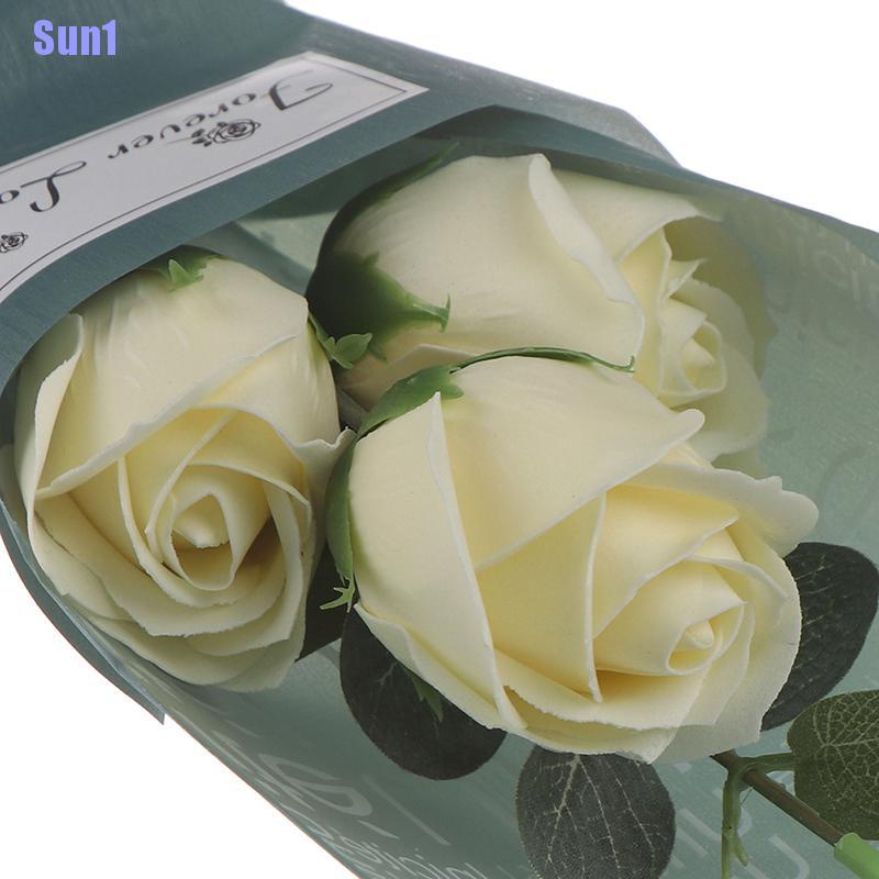 Bó 3 bông hoa hồng xà phòng xinh xắn làm quà tặng ngày của mẹ