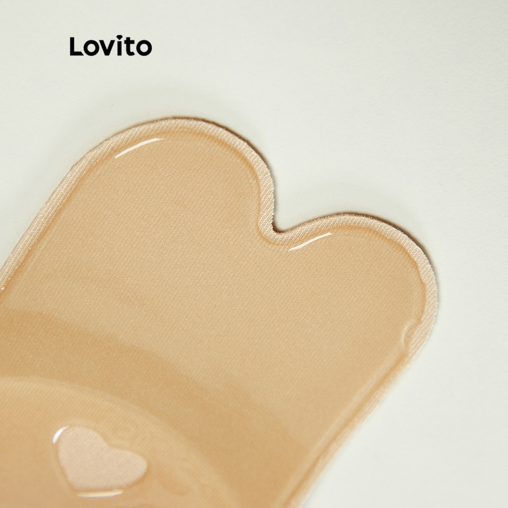 Miếng dán ngực Lovito màu trơn ôm dáng không co giãn thoải mái mặc hàng ngày L13X109 (màu đen / màu da)