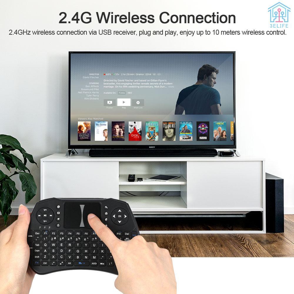 【E&V】2.4GHz Wireless Keyboard Air Mouse Touchpad Handheld Remote Control for Android TV BOX PC Smart TV