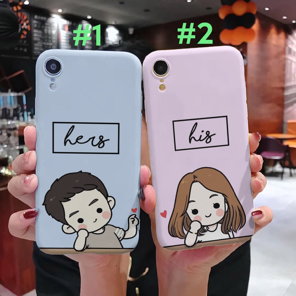 Ốp lưng Iphone 7/8 Cao cấp in hình COUPLE HIS-HERS