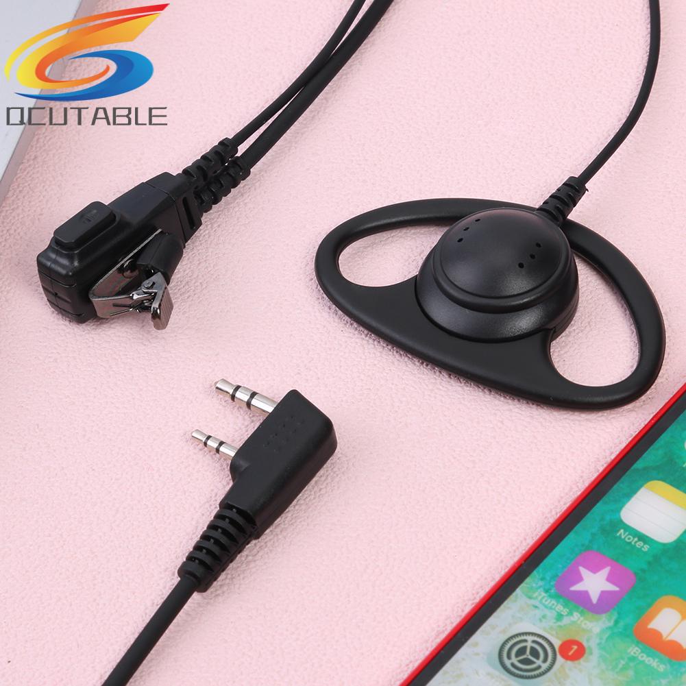 Tai Nghe 2 Pin Chữ D Có Mic PTT Chuyên Nghiệp Cho Bộ Đàm Baofeng Kenwood