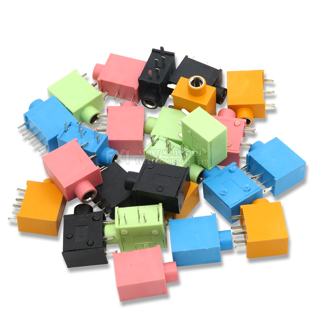 Set 10 Đầu Nối Ổ Cắm Tai Nghe PJ-215 PJ-325 3.5MM Chuyên Dụng Cho Audio video 5PIN