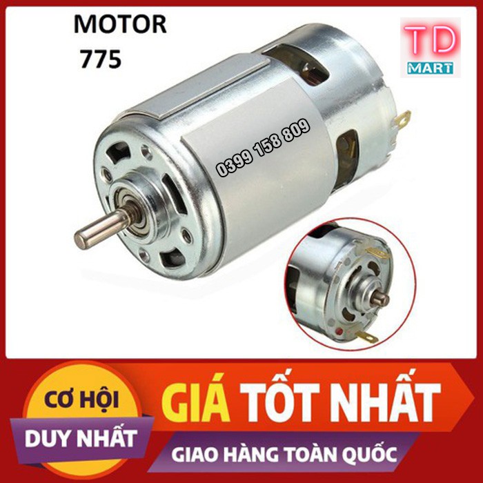 Motor 775 12v -24v tốc độ 16000 vòng có bạc đạn - motor siêu bền cho dân diy chuyên nghiệp