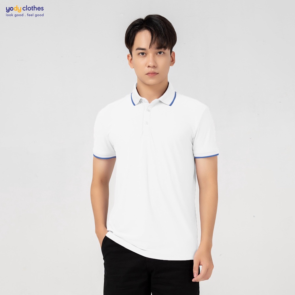 [SALE 50%] Áo polo nam YODY phối vai mới lạ khử mùi thấm hút siêu tốt APM5383