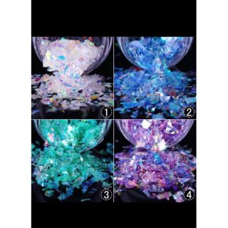 Set xà cừ giấy 4 hủ trang trí móng nail