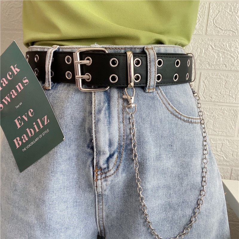 Thắt lưng đục lỗ 2 hàng độc đáo chất lượng cao