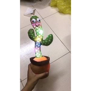 Xương Rồng Nhảy Múa Cây Xương Rồng Nhại Tiếng Có  Nhiều Bài Hát Tiếng Việt Vui Nhộn Sạc Usb Có Đèn Led