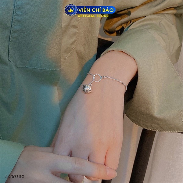 Lắc tay bạc nữ chuông chất liệu bạc Ý 925 thời trang phụ kiện trang sức nữ Viễn Chí Bảo L000182