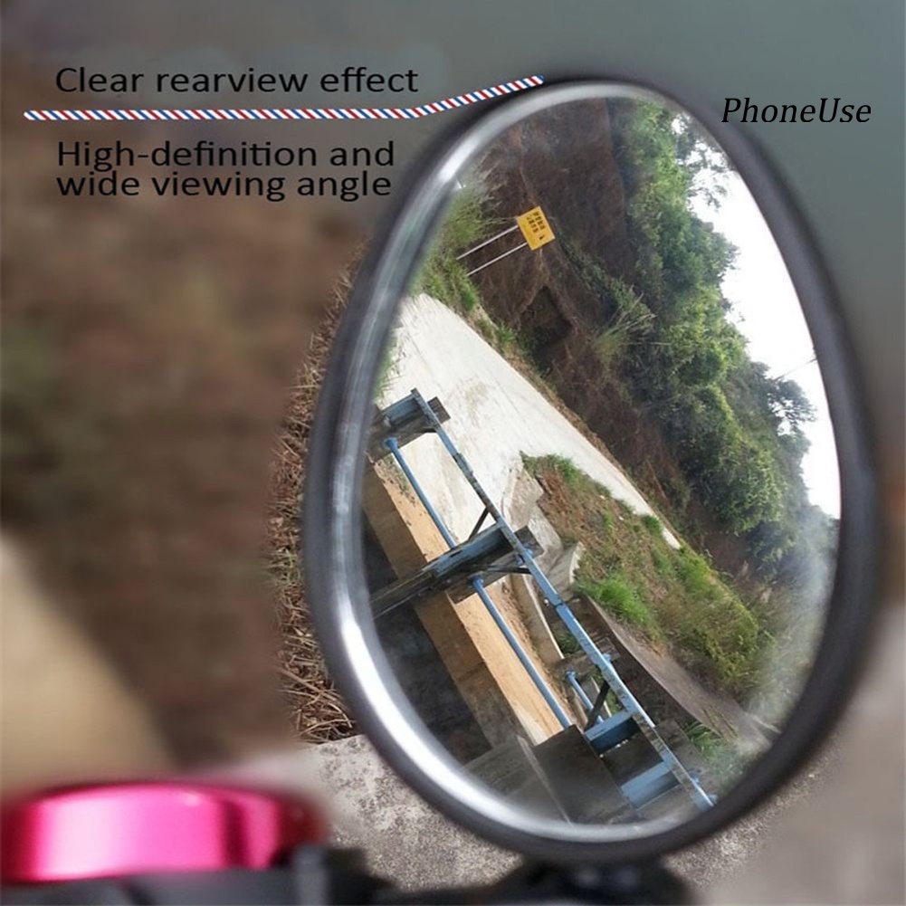 Gương chiếu hậu xoay 360 độ gắn tay lái xe đạp