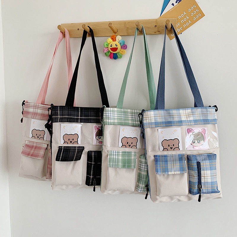 Túi Đeo Vai Bằng Vải Nylon Kiểu Harajuku Dễ Thương Cho Nữ Sinh