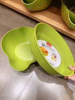 [XÁCH TAY THÁI] bộ thau rổ nhựa Miniso