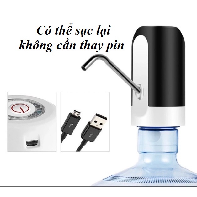 Vòi bơm hút bình nước tự động LC-012 máy bơm nước có sạc USB DL TECH