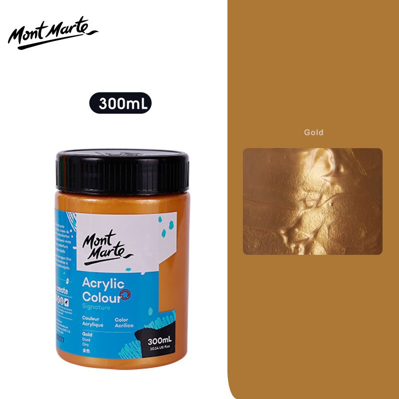 Hỏa Tốc HCM] Màu Acrylic Mont Marte 300ml - Gold - Acrylic Colour Paint  Signature 300ml (10.1oz) - MSCH3033 | Shopee Việt Nam