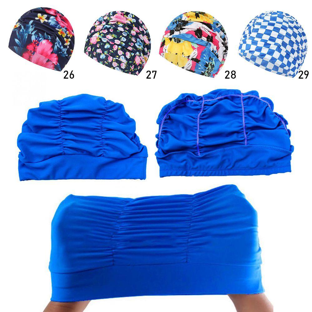 Mũ Bơi Co Giãn In Hoa Free size Bằng Nylon