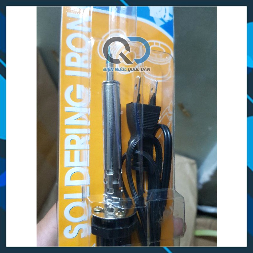 Mỏ hàn chì cán đen 60w kèm nhựa thông và cuộn chì nhỏ