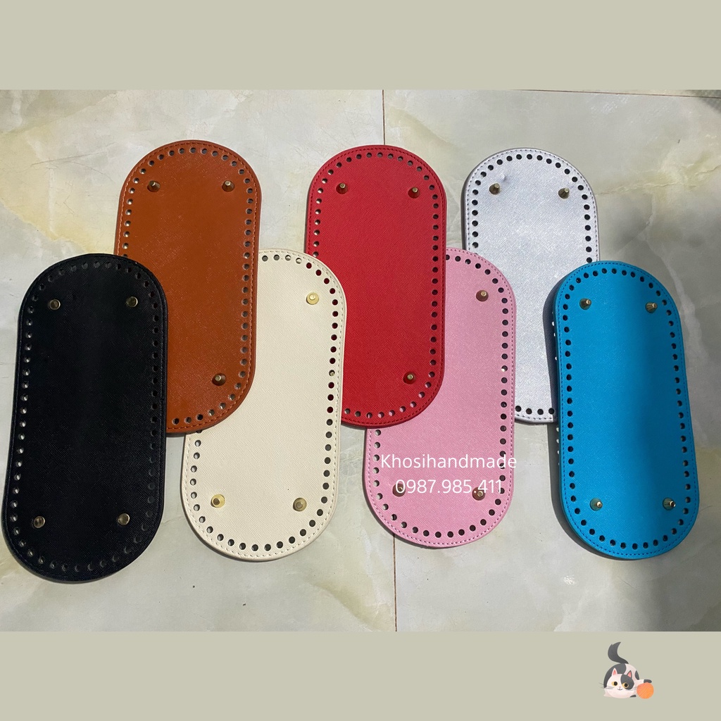 Tấm Đế Túi Da PU Đục Lỗ Size 25x12cm