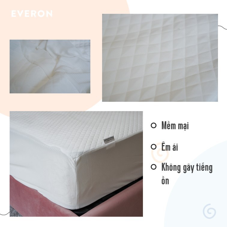 [Mã LIFEBKA5 giảm 10% tối đa 1 Triệu đơn 500k] [EVERON] Ga chun chống thấm, bảo vệ đệm nệm cao cấp