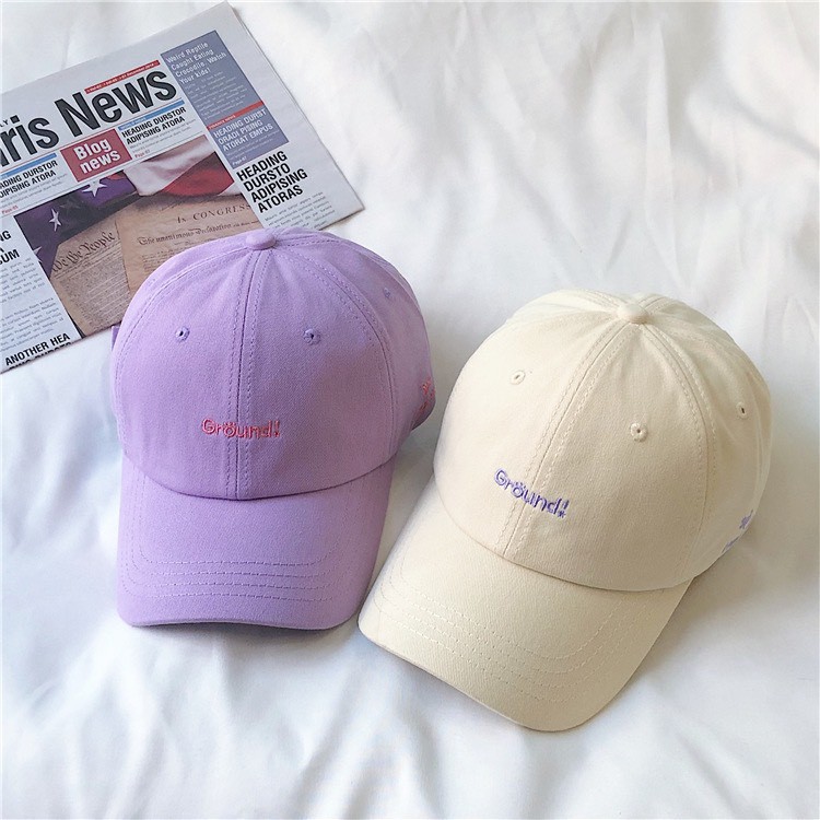 Mũ Lưỡi Trai Vải Cotton Thêu Chữ Thời Trang Unisex Mùa Xuân 2021